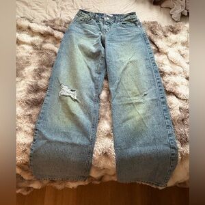 REVICE low rise distressed baggy jeans
